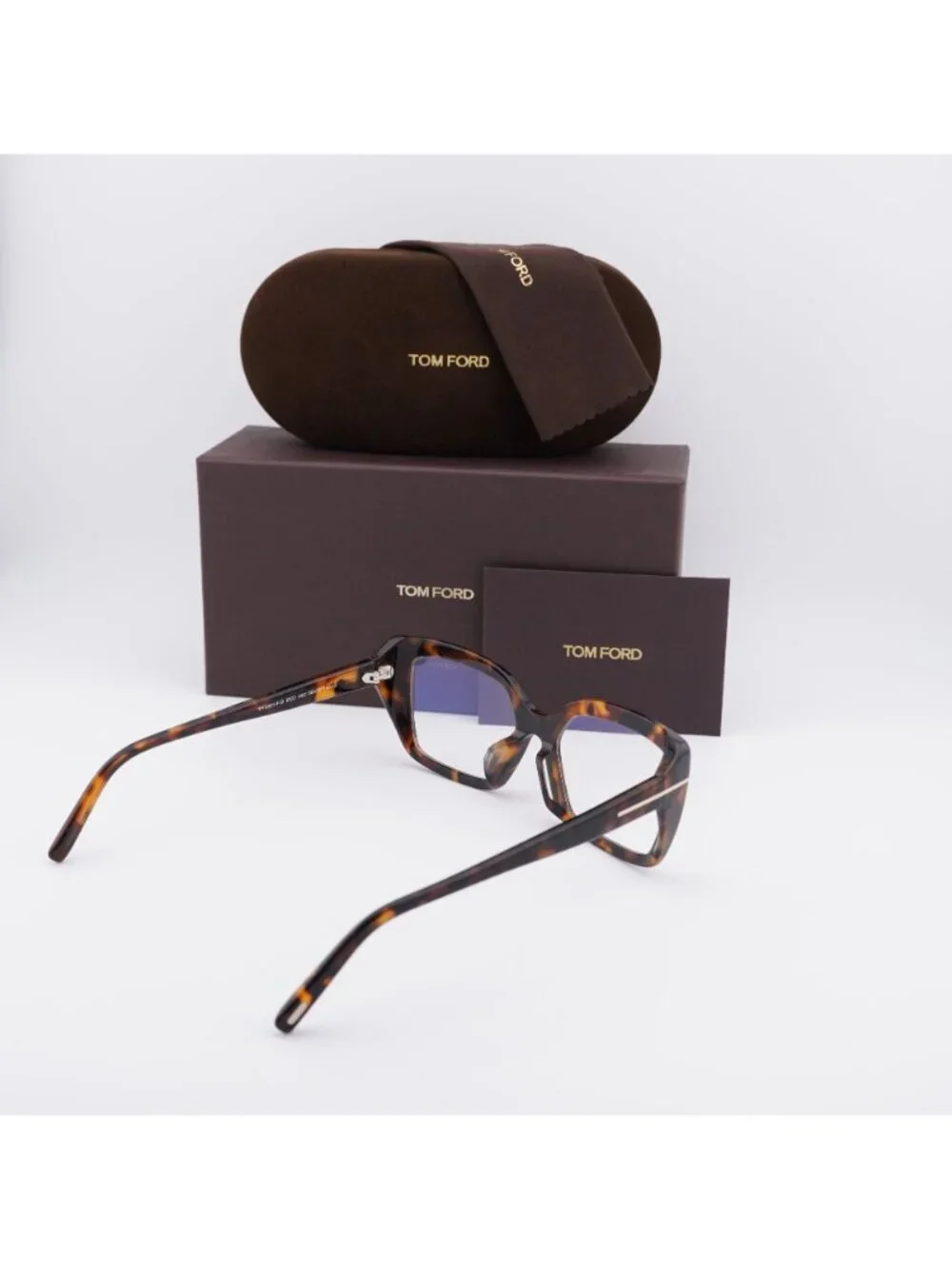 Tom Ford FT5991-F-B 052 Cat Eye Eyeglasses 56mm - Havana